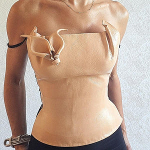 Bustier Arôme en cuir (leather)