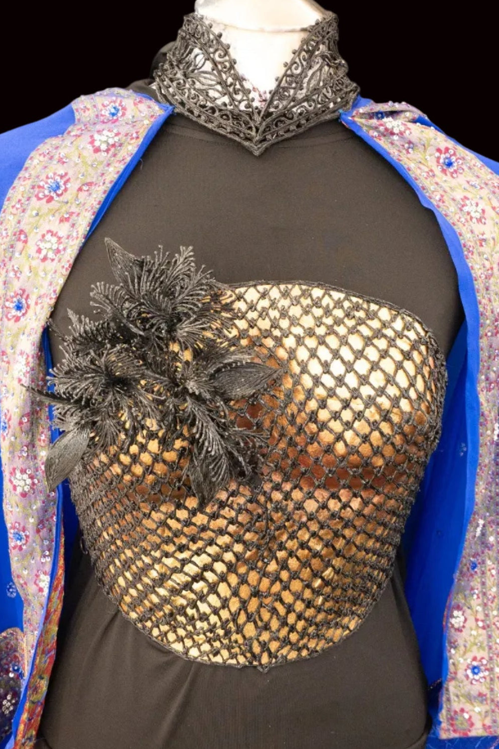 Bustier Dragon 3D sculptural avec motif dragon en relief, pièce artisanale faite à Montréal