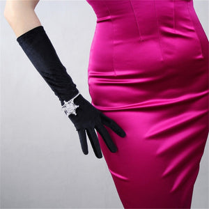 Extra Long velvet Opera gloves